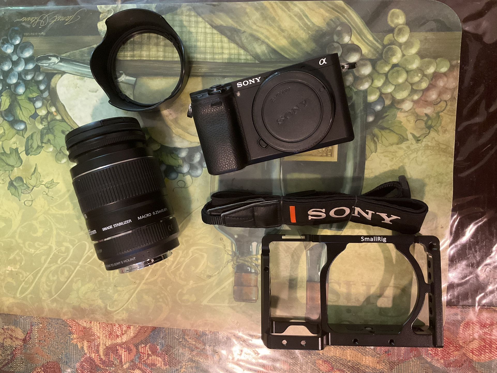 Sony A6300 Mirrorless Camera With Auto Adapter & Lens