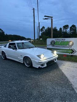 Mazda RX-7 White Sports Car