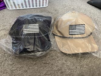 2 brand new american hats snap backs