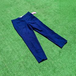 Riley & Rae Women's Sz 4 Navy Preppy Core Front Pleated Stretch Slacks Pants NWT