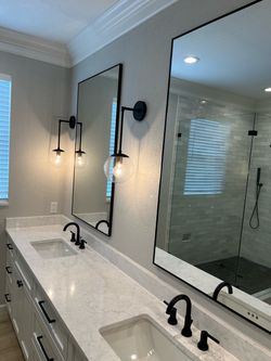 Black wall mirrors bathroom NeuType