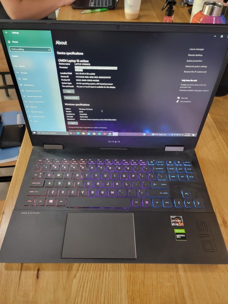 HP OMEN gaming laptop AMD RYZEN