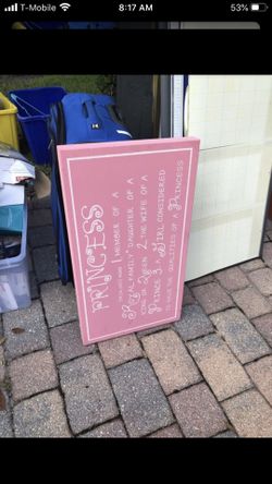 Wooden girls decor signs from hobby lobby super cute 10.00 ea !