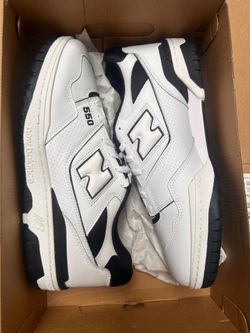 new balance 550 white black size 14