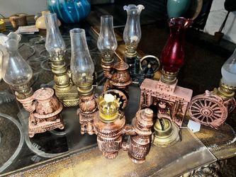 Vintage Novelty Miniature Oil Lamp Collection