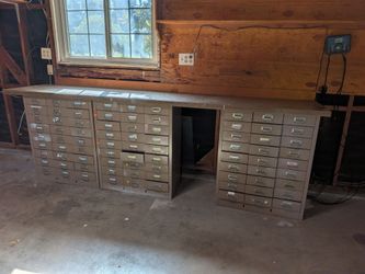 Garage Metal Multi-Drawer Filing Cabinet Set