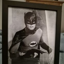 Adam West/batman 1966 Nostalgia Framed Picture