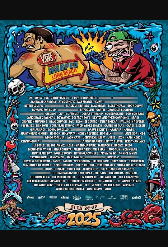 2 warped tour vip tickets available.