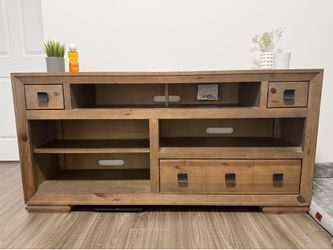 Solid wooden console dark brown / Mueble de madera sólida madera oscura