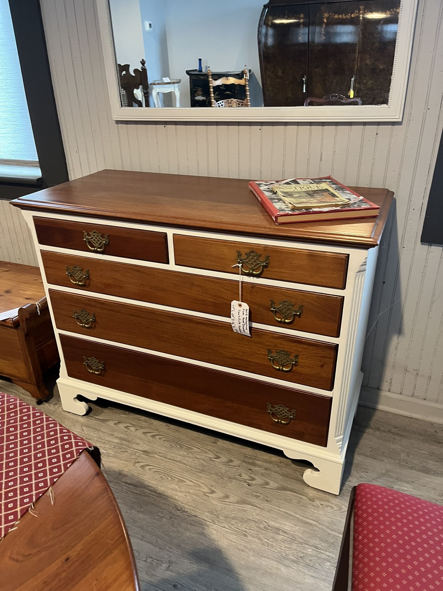 Solid Mahogany Dresser & Mirror
