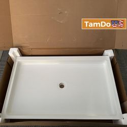 Swan FF034 Shower Base Pan 34x48 in Center Drain Solid Surface White