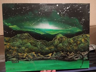 Emerald Horizon on canvas. 12x16. Local custom hand painted art
