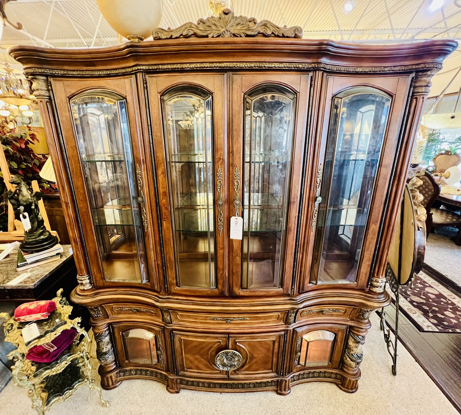 AICO By Michael Amini VILLA VALENCIA China Cabinet