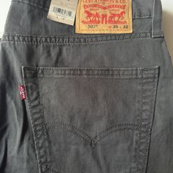 Levi’s 502 Taper Jeans 35 x 32 Gray/Graphite NEW 
