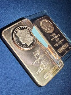 Fine Copper Bars 5oz and 1oz .999