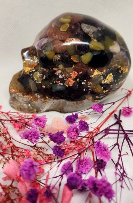 Crystal Skull Orgonite Handmade Beautiful & Powerful
