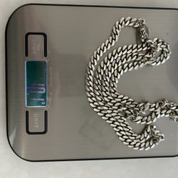 Silver Cuban Link Chain .925 Sterling