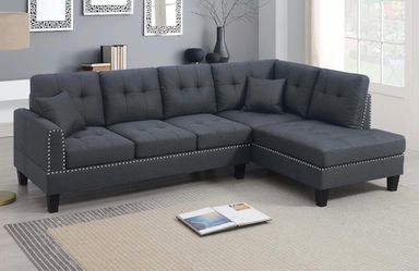 Gray Sectional Sofa with Chaise – Great Condition
