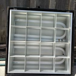 2' X 2' Square ceiling light With Bulbs And Electronic Ballast 