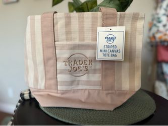 Trader Joe’s Mini Tote- Stripped Beige