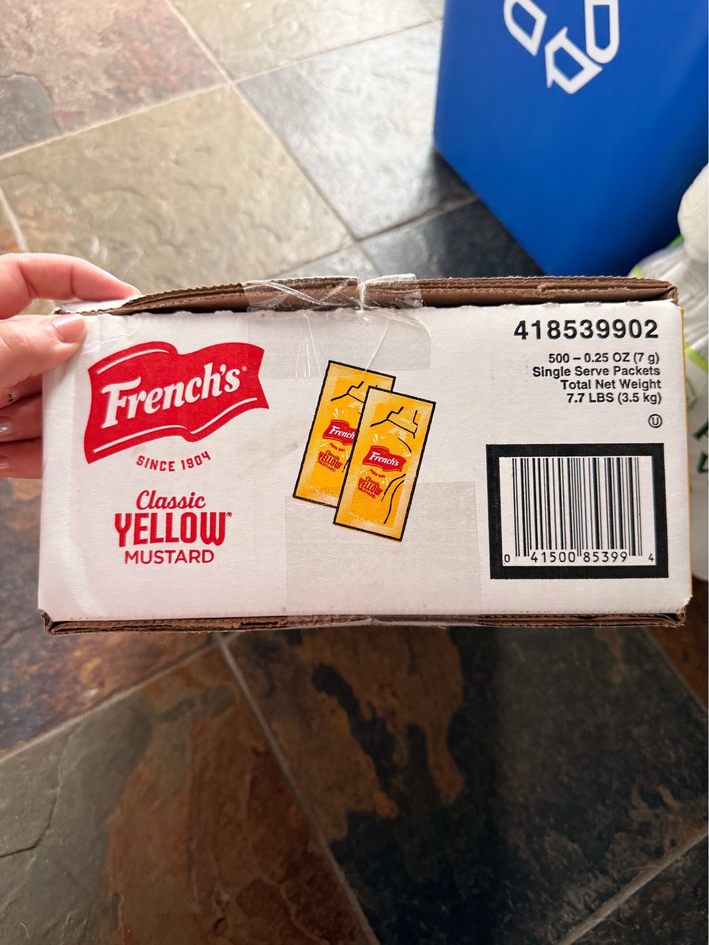 Free Box of Mustard individual packs