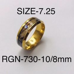 Stainless Steel Ring Band For Men & Women: RGN-730-10/Ring Size-7.25