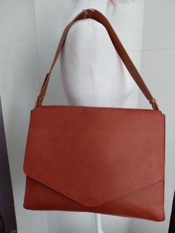 Universal Thread Bag Goods Co. Purse Terracotta Large Faux Leather Handbag 