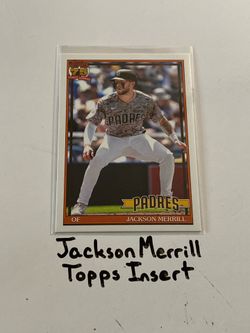 Jackson Merrill San Diego Padres Outfielder Topps Short Print Insert Card.