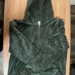 Green Zip Up Hoodie 