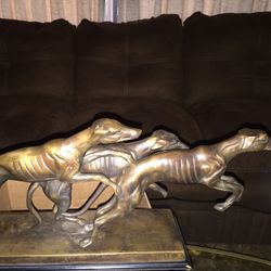 Bronze Statue 3 Racing Greyhounds