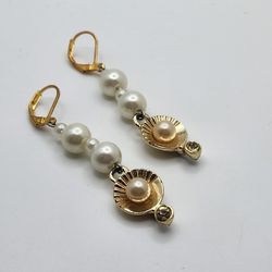 Golden Pearl Earrings