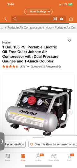 Husky 1 Gallon Air Compressor & Kit