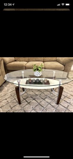 3 pieces coffee & corner glass table