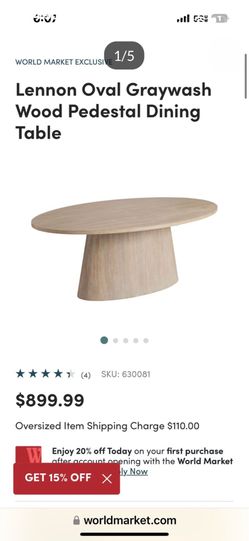 Lennon Grey Wash Oval Dining Table