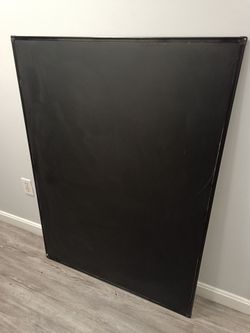 Large Black Chalkboard with Metal Frame