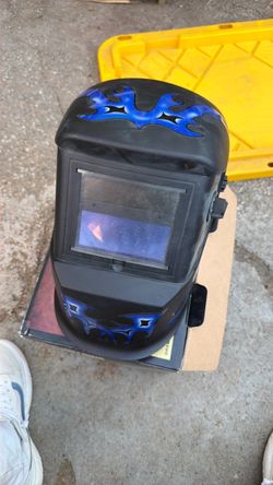 Welding helmet.
