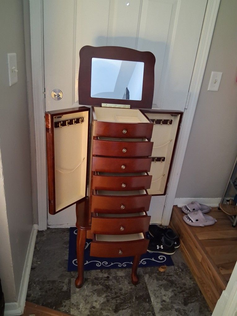Jewelry Cabinet Wooden Jewelry Armoire