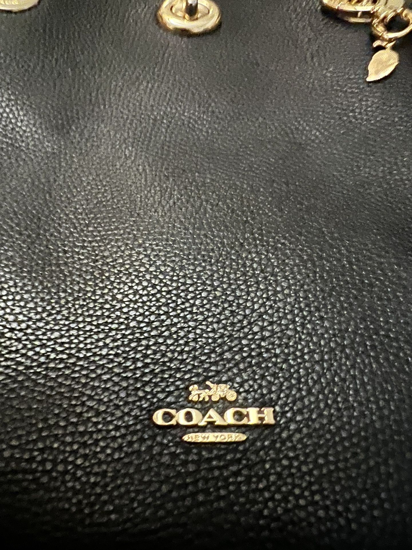 COACH Authentic turnlock Black Leather Bag ๐ผ