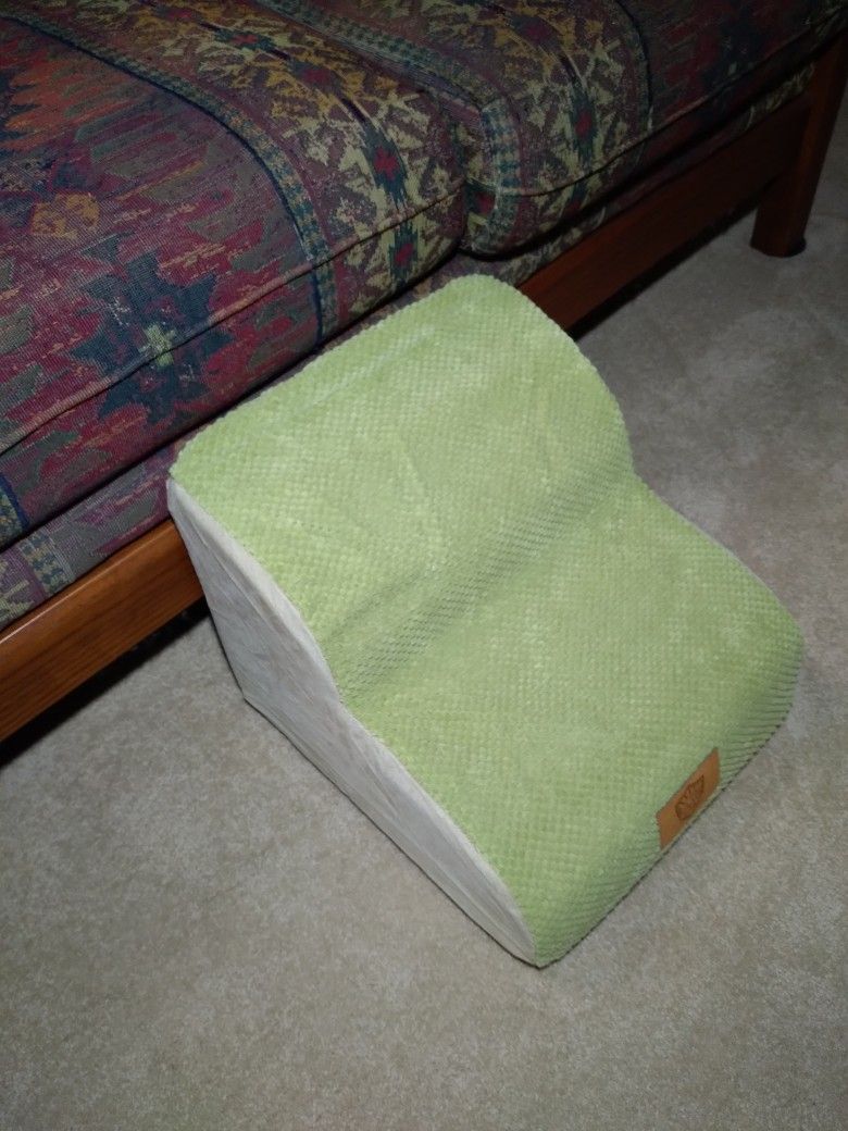Dog Cat Small Foam Cloth Covered Ramp 2 Step Stairs 11" Height 