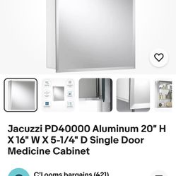 Jacuzzi PD4000 Medicine Cabinet