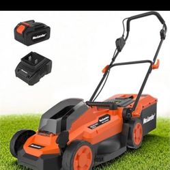 Electric Lawn Mower Cordless, 20V 2-in-1 Battery Powered Lawn Mower with Brushless Motor, 5-Position Height Adjustment, Battery and Charger Included
