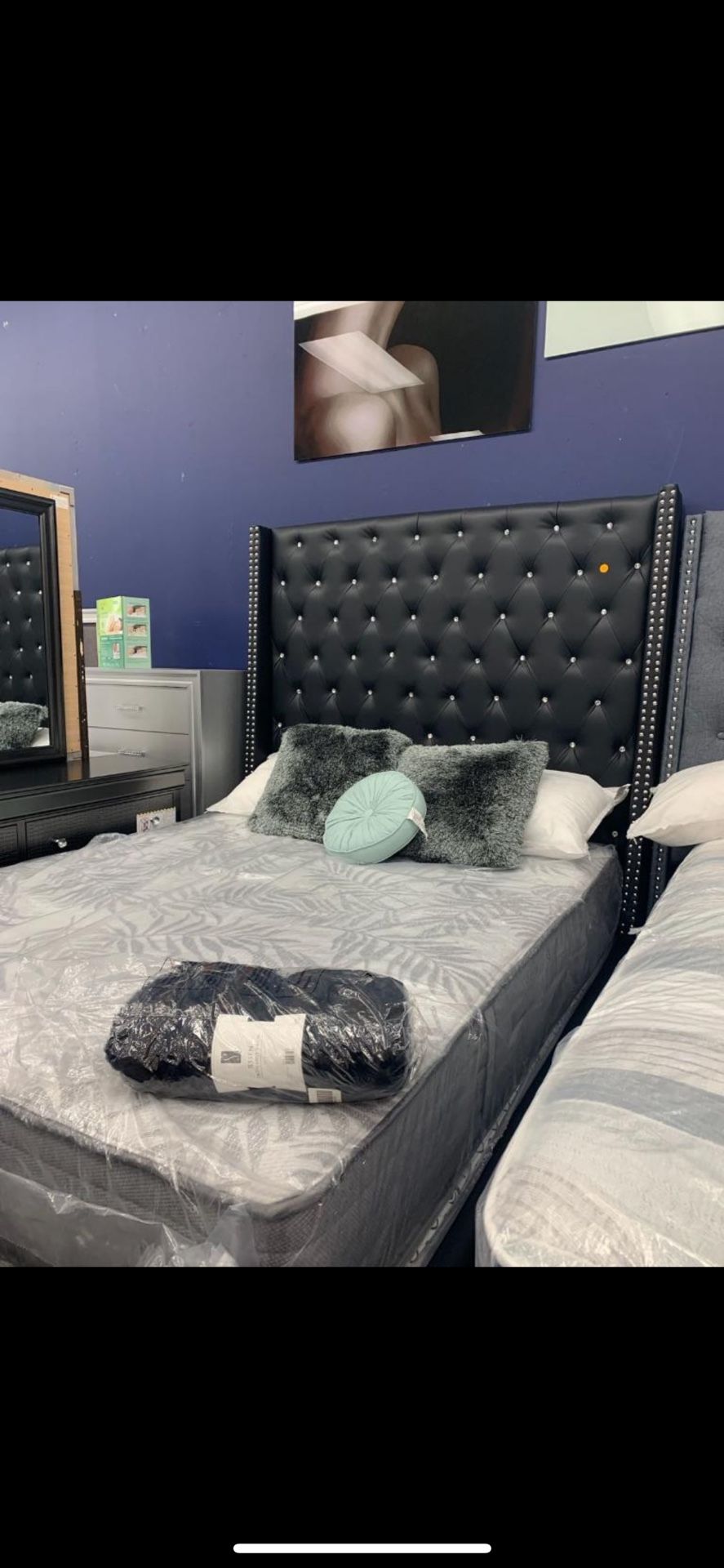 Black QUEEN size Bed FRAME