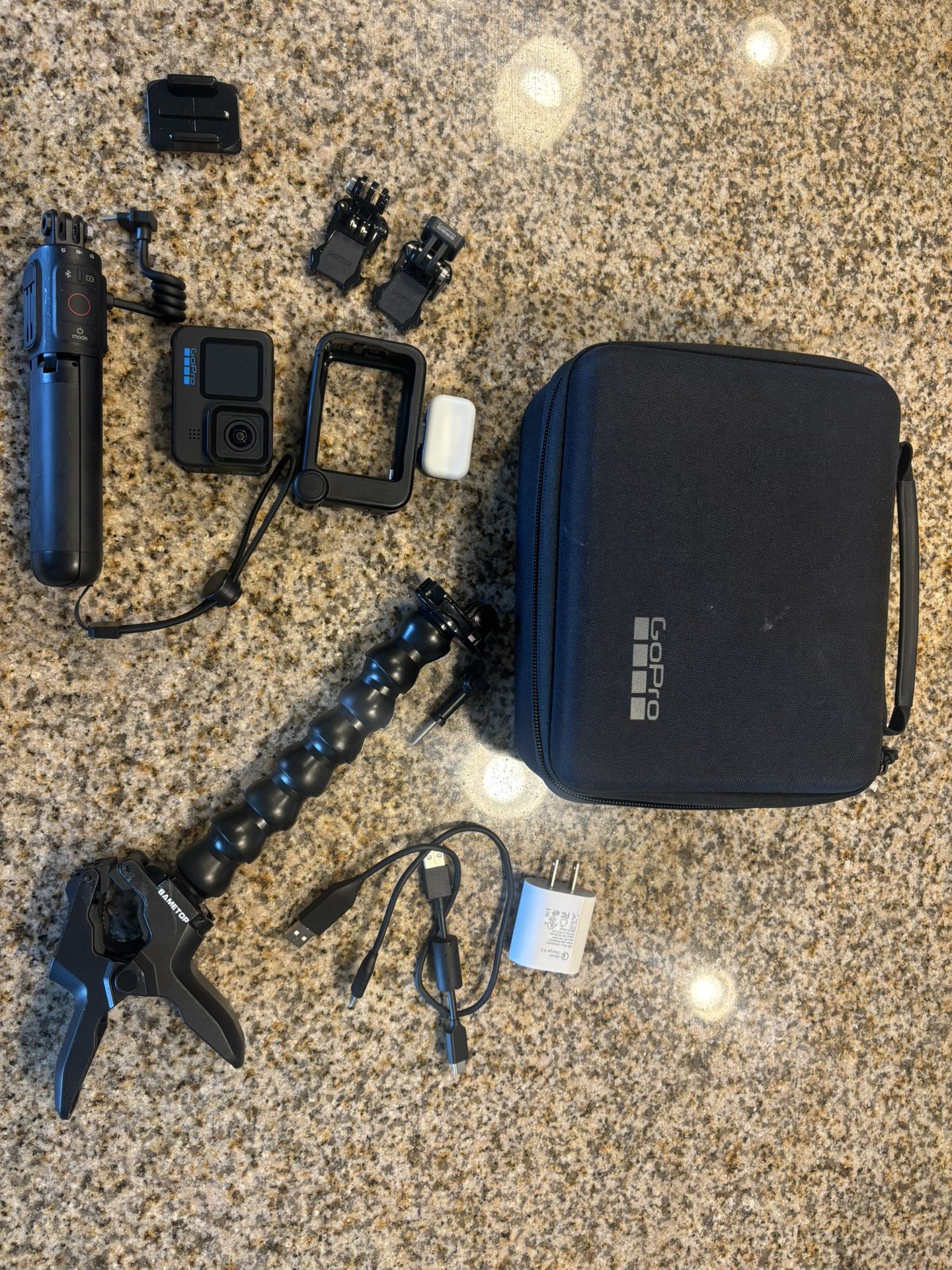 GoPro hero 11 Black - Full Lit With All Attachments In Photo