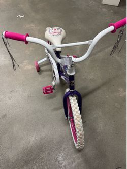 Huffy 18in Sea Star Kids Bicycle, for Kids Ages 4+, Training Wheels, Child, Purple