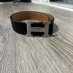 Black/Brown Hermes Reversible belt 