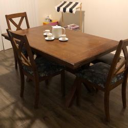 Dining Table, Chairs, And Bench