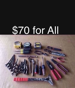 Klein Tool Hand Tools / Drill Bits / 25’ Tape Measures (FOR SALE — ALL TOOLS & BITS) ALL $70