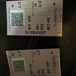 NJ Transit tickets