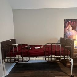 Full-Electric Adjustable Homecare Bed + Rails + Mattress (Like New)