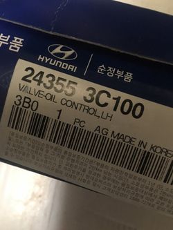 Hyundai valve oil control
